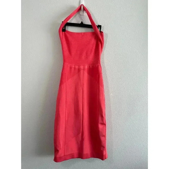 Narciso Rodriguez ribbed bodycon halter bandage dress size 42 made in Italy - Picture 5 of 9